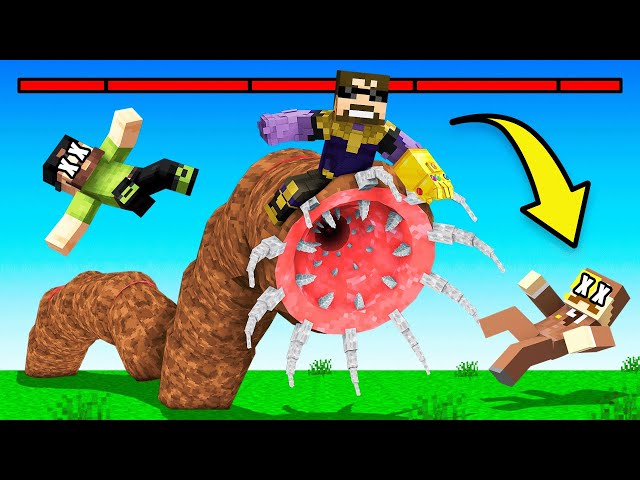 Spawnings a Giant Mechanical Worm in Minecraft (Insane Craft)