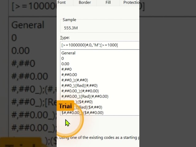 #excel #advancedexcelcourse How to do Custom Formatting in Excel for Millions and Thousands