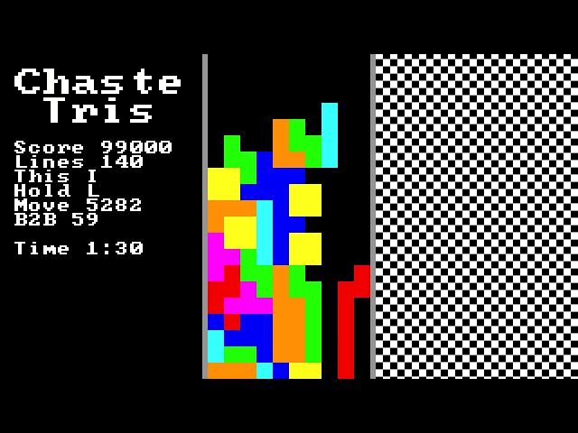 Chaste Tris ST Stack 300 Lines #tetris