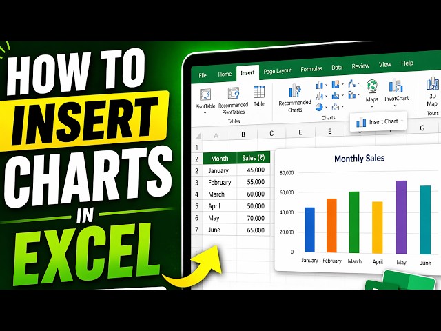 How to Insert Charts in Excel (Make Data Visual & Easy!)