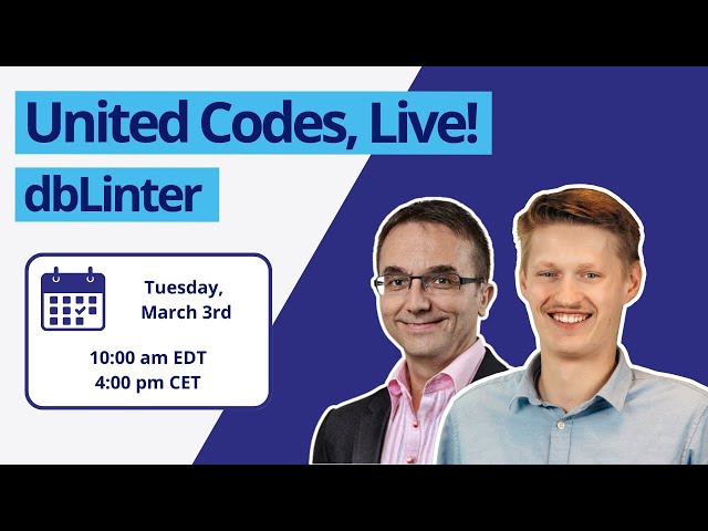 United Codes, Live! - Improving PL/SQL code quality with dbLinter