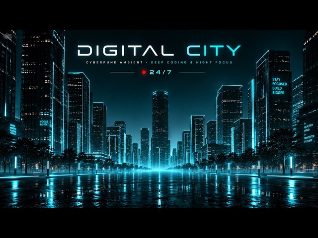 DIGITAL CITY // Cyberpunk Ambient • Deep Coding & Night Focus