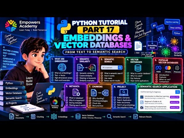Python Tutorial | Part 17 - Embeddings & Vector Databases | Generative AI & LLMs
