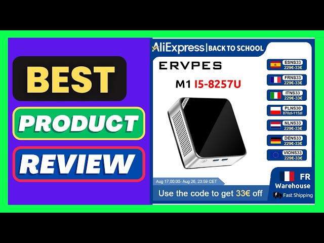 ERVPES M1 NEW Mini PC Intel I5-8257U Windows 11 Pro 4-Core
