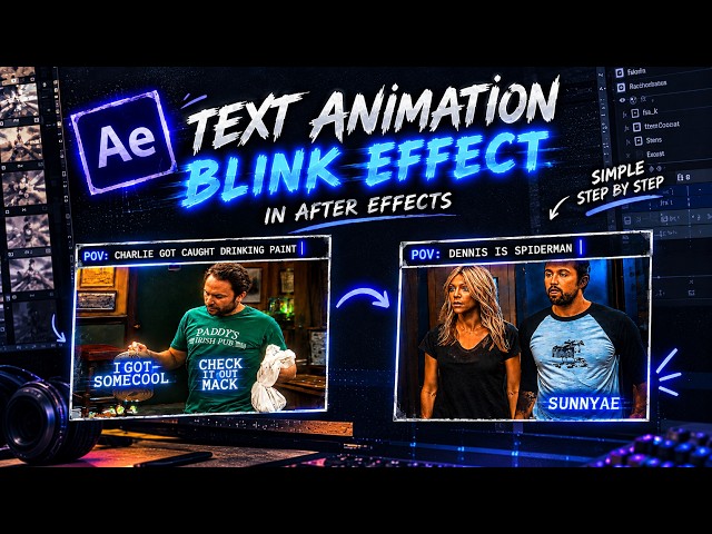 How To Make Blink Text Animation In After Effects Tutorial | No Plug-Ins Required