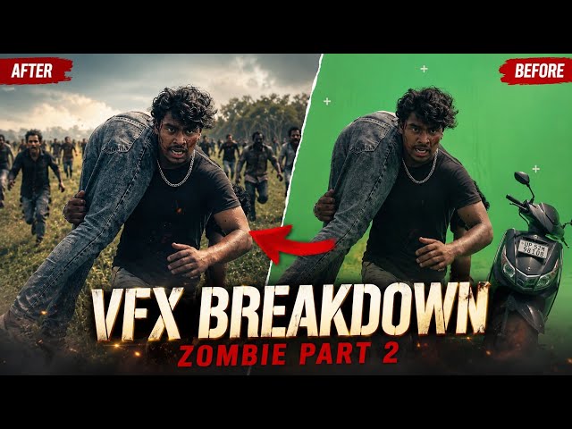 VFX Breakdown of Zombies Part 2 | Manjesh VFX Edits