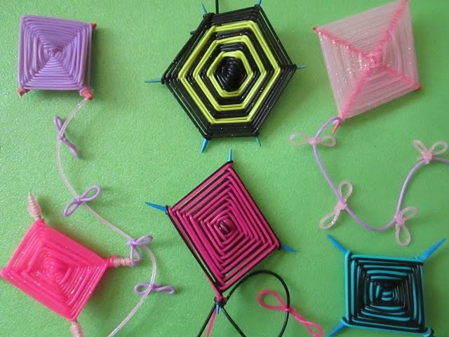 Strand Bands God's Eye and Kite Charm. New Tutorial.