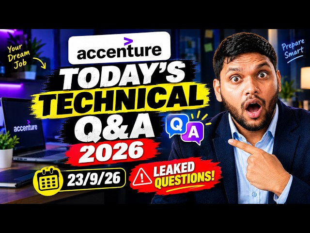 24/9/26 💀 #Accenture On-campus Technical Assessment 2026 Real  questions & Answers