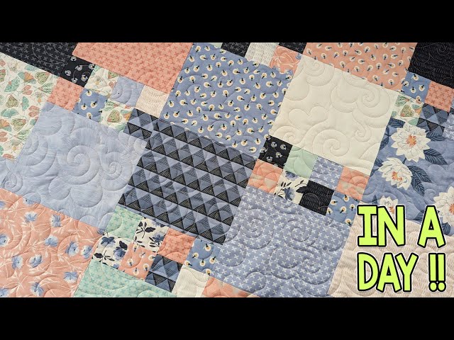 Patchwork Mischief  | Twin Size Quilt Pattern | Beginner Throw Size Quilt Pattern | Scrappy Quilts