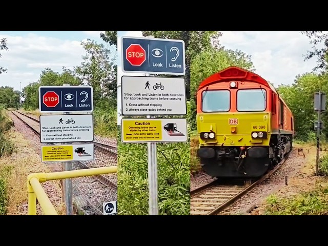 Hidden Footpath Crossing in London! Freight at Angerstein Wharf (Footpath) Level Crossing, London