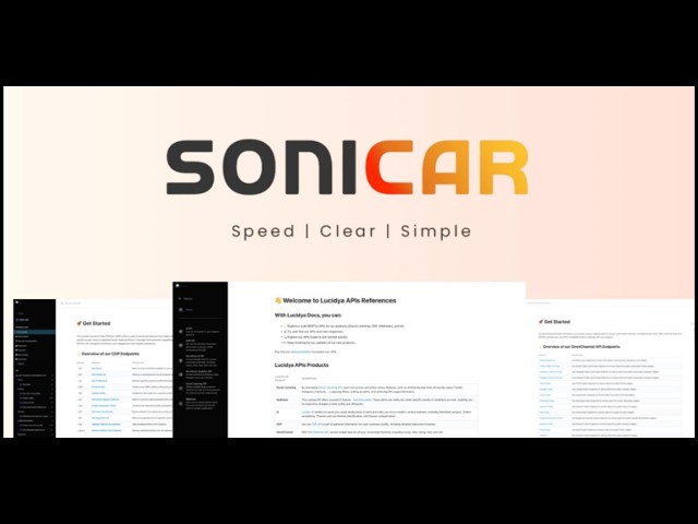 Sonicar Tech & Lucidya B2B SaaS | 5 APIs Documentation