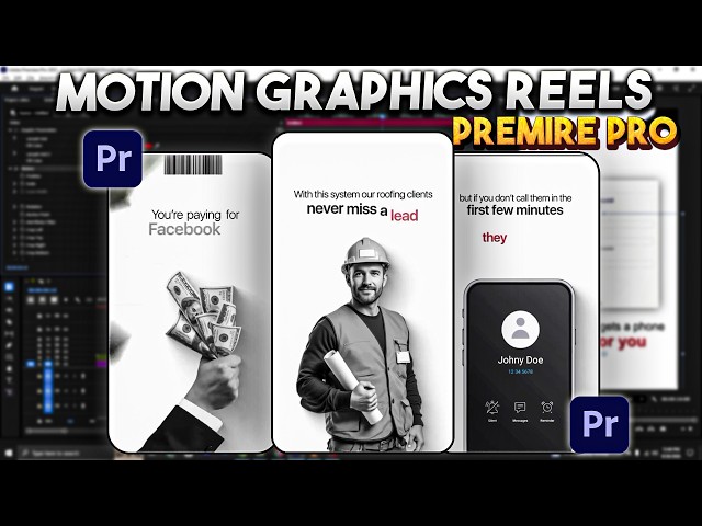 Premiere Pro Motion Graphics Reels –Clean, Minimal & Aesthetic Look