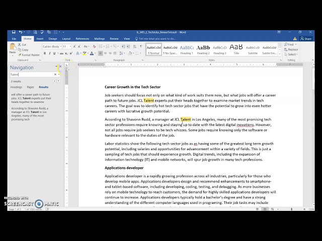 Word Module 2 TechJobs Part 1