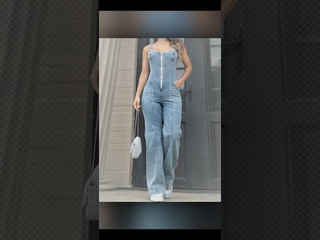Modern Edge: The Sleeveless Paneled Zipper Denim Jumpsuit