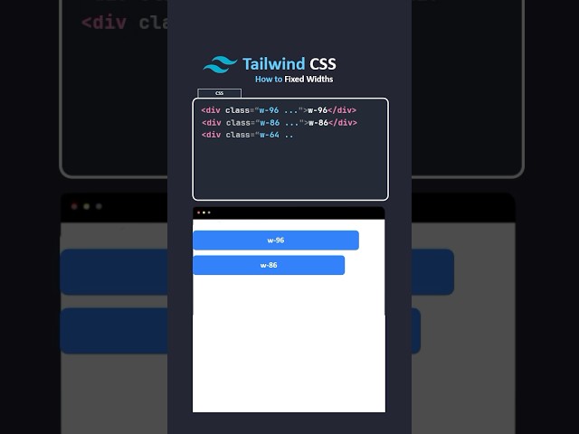Tailwind css fixed widths #shorts #css3 #coding