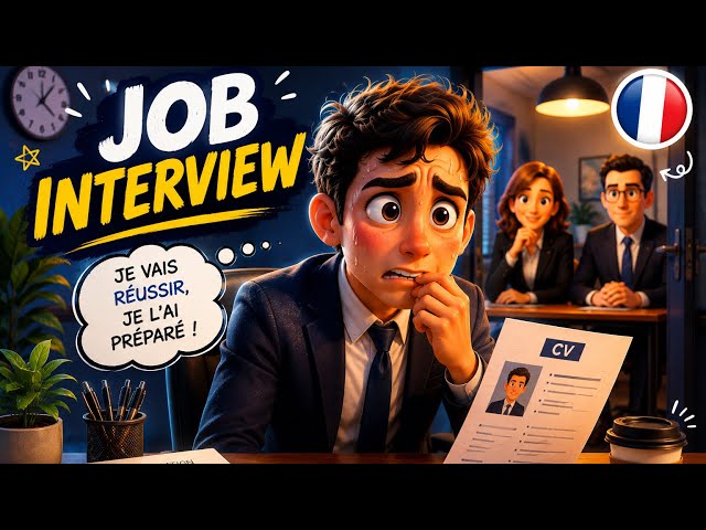 Job Interview in French 🇫🇷| Easy French Conversation Practice (A1-A2)