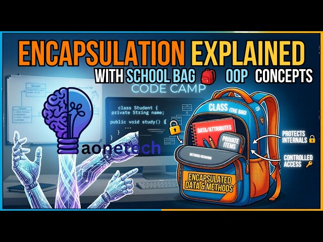 Encapsulation Explained with School Bag 🎒 | OOP's Concepts