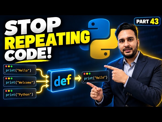 Python Functions Explained with Real Examples 🐍 | Stop Repeating Code! |