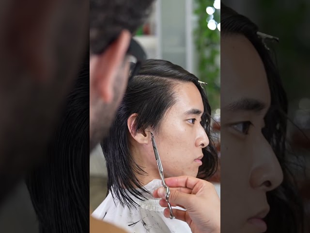Simple trick that makes a big difference 👀 #asmr #barber #wolfcut