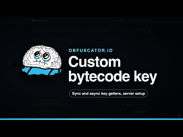 Obfuscator.io Custom Bytecode Key: Compile-Time Key and Runtime Key Getter
