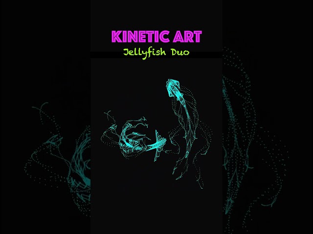 Kinetic Jellyfish #kineticart #motiongraphics #digitalanimation #bioluminescent #animationart