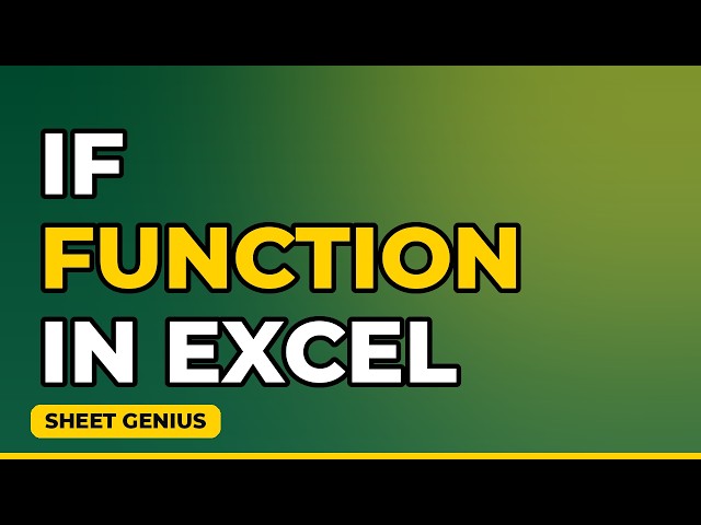 IF Function in Excel — Nested IFs, IFS, and SWITCH Explained
