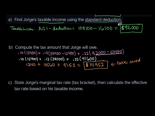 Find Income Taxes Owed and Effective Tax Rate