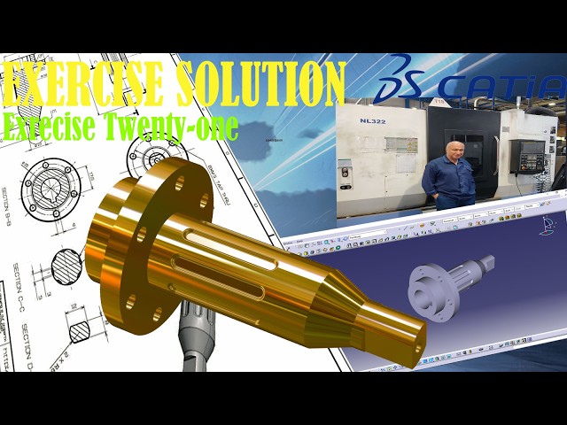 CATIA Exercise 21 | Flanged Shaft Modeling from Engineering Drawing
