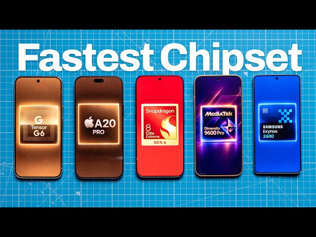 Fastest Chipset: Snapdragon Elite Gen 6 vs. Dimensity 9600 Pro, A20 Pro, Exynos, Tensor!
