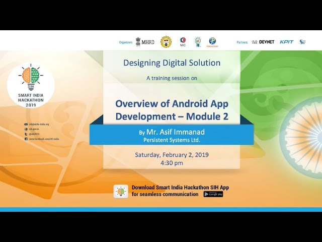 Training Session on Designing Digital Solution: Overview of Android App Development Module 2