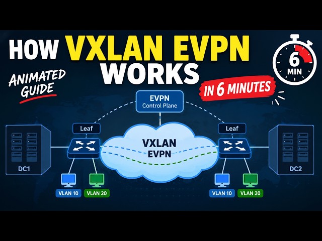 How VXLAN EVPN Works in 6 Minutes | Animated Guide
