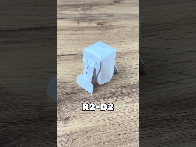 EASY ORIGAMI R2-D2 STAR WARS TUTORIAL | DIY R2-D2 FROM PAPER STEP BY STEP EASY PAPERCRAFT TUTORIAL