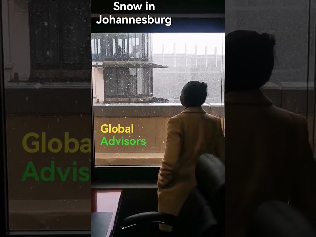 It doesn't snow very often in Johannesburg, South Africa!