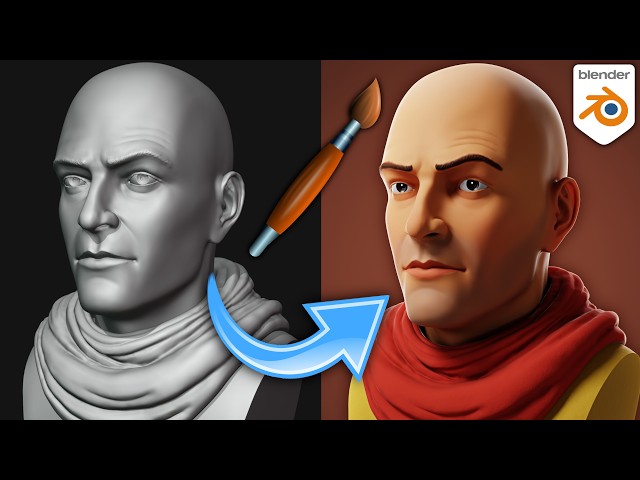 How I Texture Paint my Character Sculpts in Blender