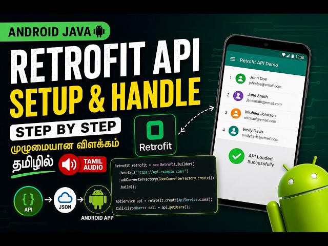 Retrofit API in Android Java Part - 1  | Setup & API Handling Step by Step | Tamil Tutorial 🔥