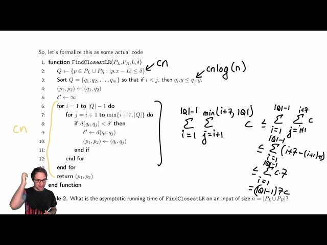 Divide and Conquer 20 - Merging Closest Points