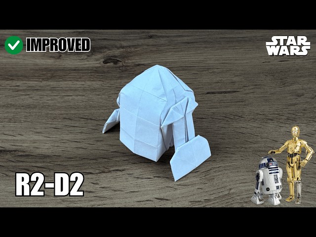 Origami R2-D2 Upgraded Model | How to Make Origami R2-D2 2.0 Easy Step By Step - Origami Star Wars