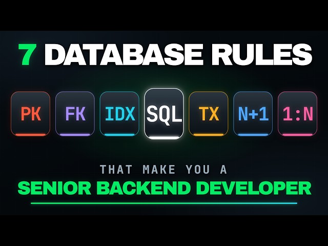 7 Database Laws of Senior Backend Developer