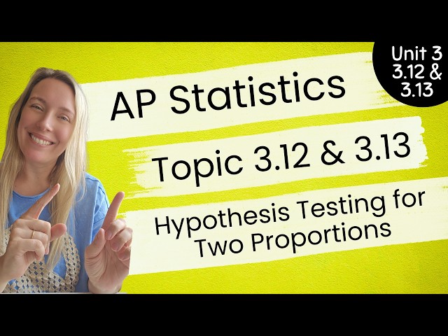 AP Statistics Unit 3 | Hypothesis Testing for Two Proportions | CED 3.12 & 3.13 | Guided Notes
