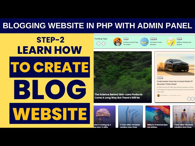 Database Design of Blog Website in PHP MySQL | Blogging Website in PHP with Admin Panel - Step2