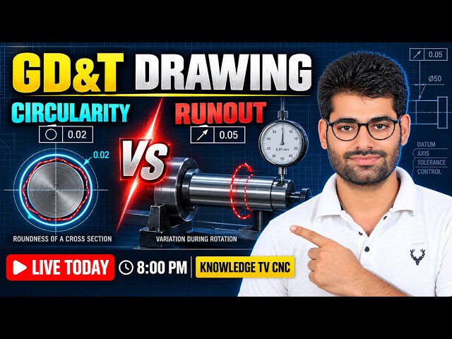 GD&T Drawing: Circularity vs Runout Explained | Live Session By #Manish swami