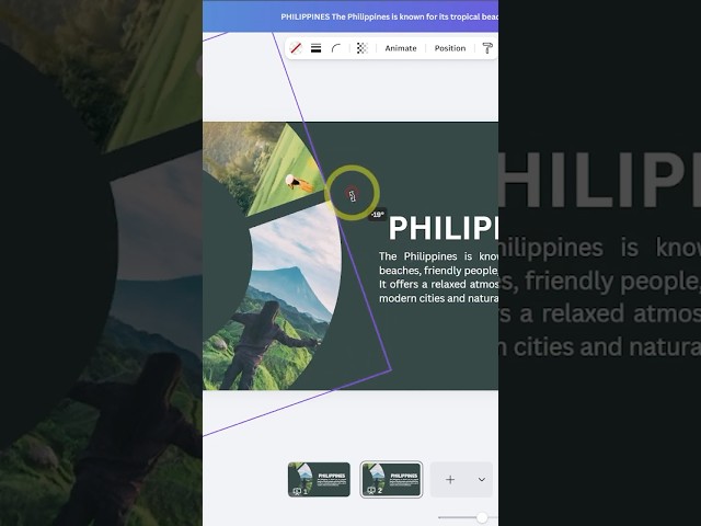 Canva Presentation Tutorial - Rotating Animation Effect
