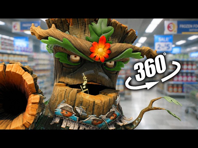 PVZ TREE VS YETI Hide and Seek Supermarket | VR / 4K | PVZ MEME