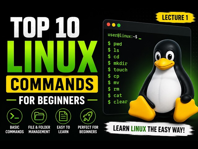 🚀 Learn the Top 10 Basic Linux Commands for Beginners | Linux Tutorial #1