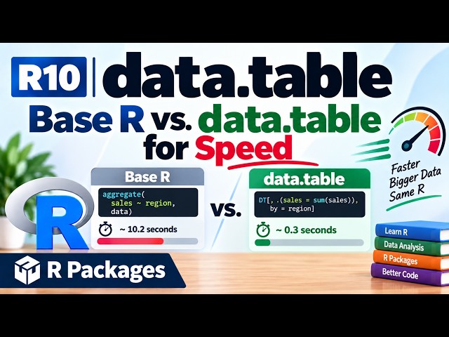 R10 | data.table — Base R vs. data.table for Speed | R Packages | Uplatz