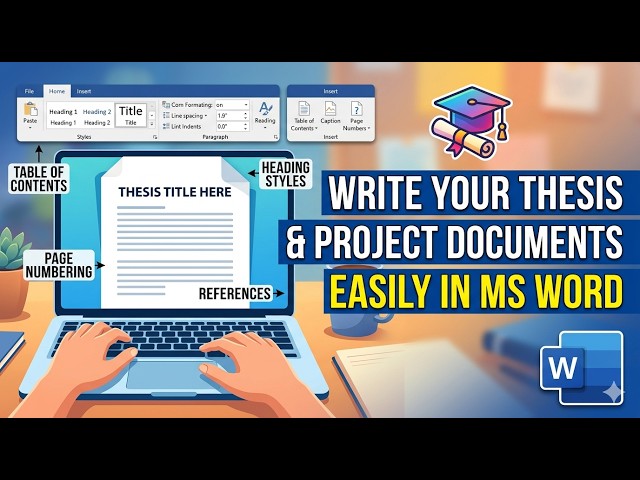How to Write & Format a Complete Thesis in MS Word | Thesis Settings Step by Step 2026