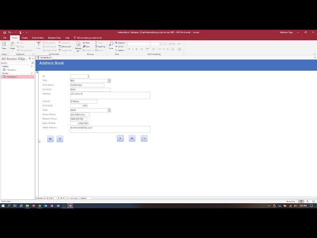 9 Testing the form