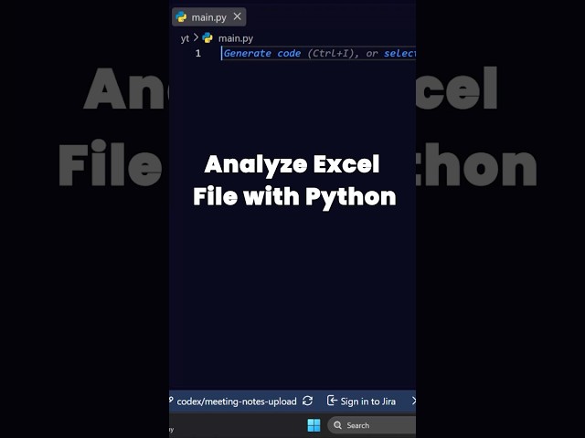 Analyze Excel File in 10s with Python | python excel | python excel automation #python #excel