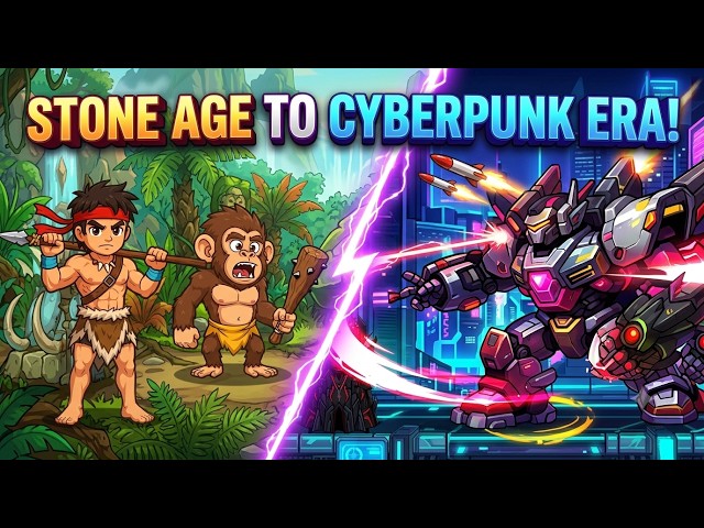 I Evolved from Caveman to Mecha Titan in 1 Match! (EvoLink)