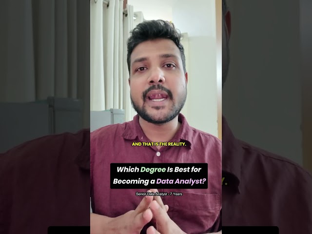 Which Degree is Best for Becoming a Data Analyst #shorts #dataanalyst #dataanalytics